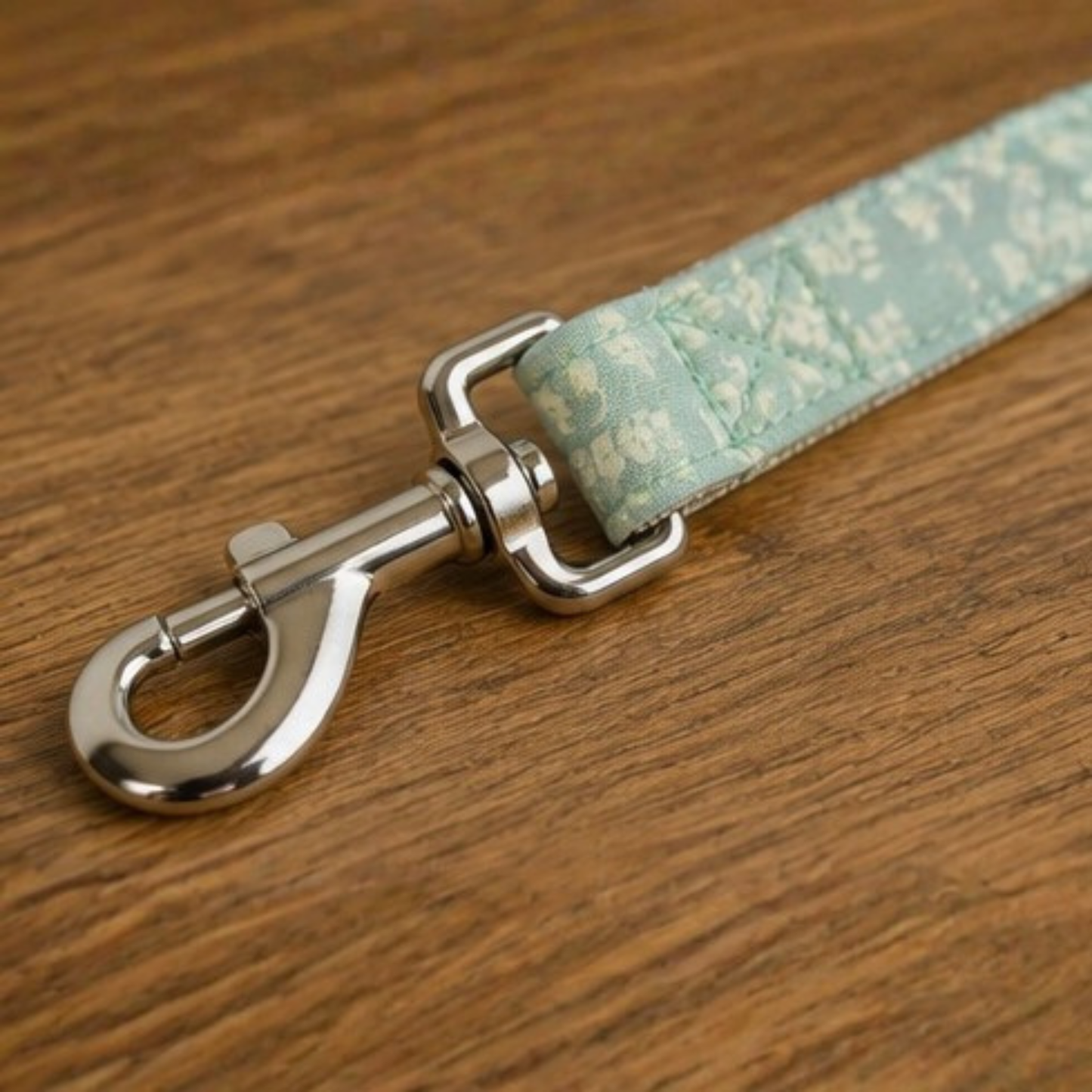 Green Floral Dog Collar & Lead Set